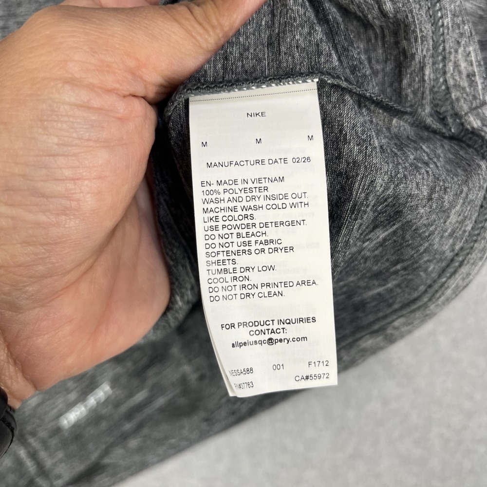 Nike Swim Dri Fit Shirt Mens Medium Gray Sleeveless Active UPF 40 Team $46 - Picture 12 of 14